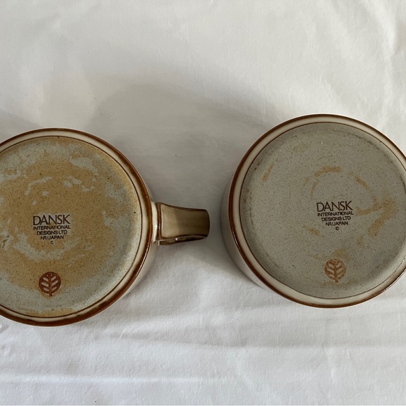 Vintage DANSK Nielstone Spice Flat Mugs Set of 2, Niels Refsgaard Design - Picture 2 of 12